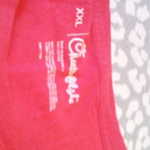 Chick Fil A  brand red and white chick a T -shirt size XXL.